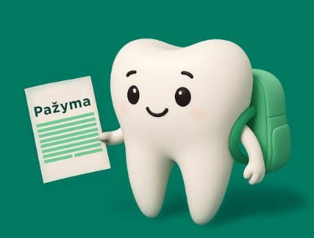 Odontologo pažyma mokyklai